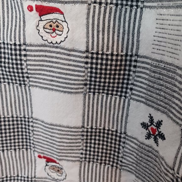 Casey & Max Button Down Plaid Christmas Top Size Large - Picture 3 of 4